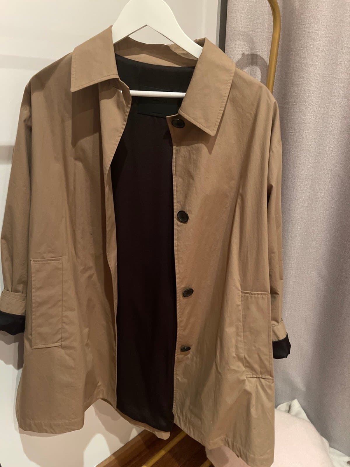 Cotton, Twill Camel Coat