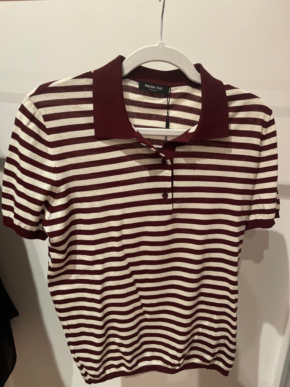 Fine-Knit Burgundy Polo