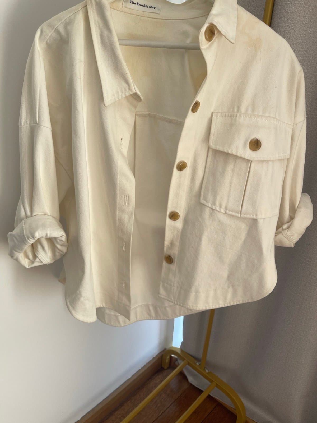 Cotton,Twill Ecru Jacket
