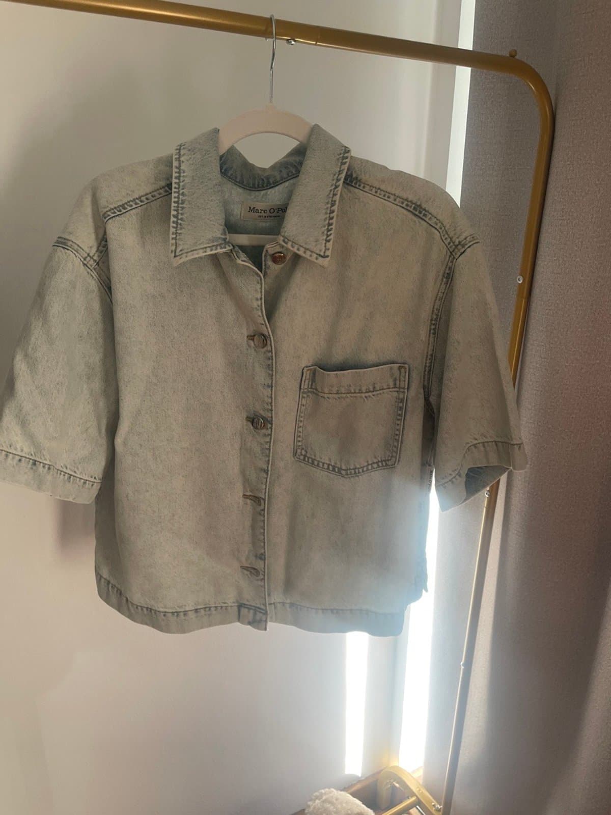 Denim Light-Wash-Blue Button-Down Shirt