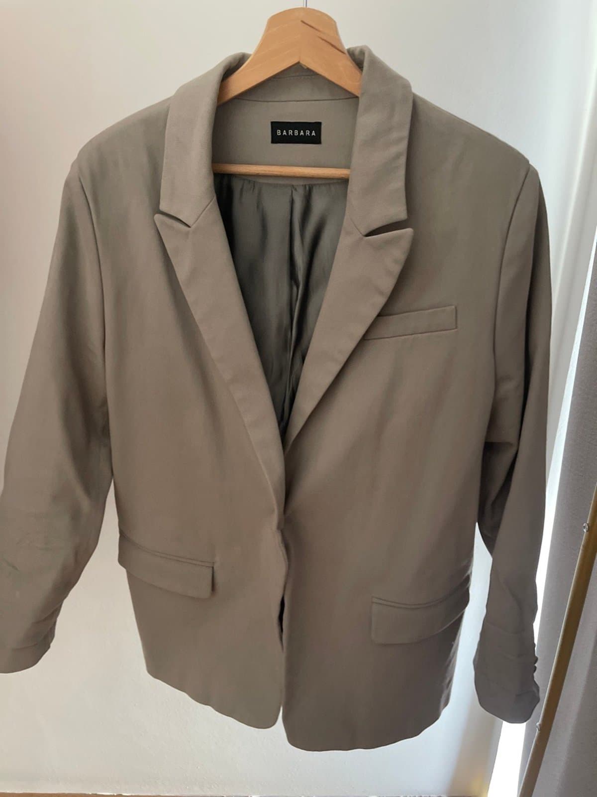 Polyester Khaki-Green Blazer